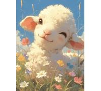 AxiangziK DIY Cross Stitch Kit Fantasy Sheep 11CT 60x80cm