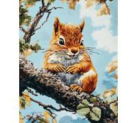 AxiangziK DIY Cross Stitch Kits Squirrels in the Tree 11CT 60x80cm