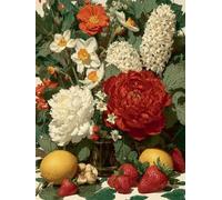 AxiangziK DIY Printed Cross Stitch Kit Fruits and Flowers 11CT 30x40cm