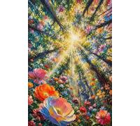 AxiangziK DIY Stamped Cross Stitch Kit Trees and Flowers 11CT 60x80cm