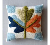 AxiangziK Do It Yourself Latch Hook Kit Pillow,Lovely Leaves,Latch Hook Cushion Kits Pillow Crochet Hobby & Crafts DIY Embroidery Cushion Cover,17x17in