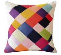 AxiangziK Modern and Simple 11CT Cross Stitch Pillow Kit,Colorful Geometric Rhombus,Cushion Embroidery Kit 45x45cm Cross Stitch Cushion Cover pre Printed Handmade Cushion Cover Kit,45x45cm