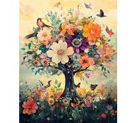 AxiangziK Needlepoint Counted Cross Stitch Kits for Beginners Adults Flowers,Trees,Butterflies and Birds,Stamped Cross Stitch Kits,11CT Counted Cross Stitch Kits Arts Craft Kits,16x20inch