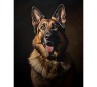 AxiangziK Printed Cross Stitch Kits,11CT Embroidery kit,Pet Dog Animal German Shepherd,Cross-Stitch Kits for Beginner Or Adults,DIY Easy Counted Cross Stitch Kit,16x20inch