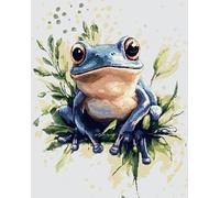 AxiangziK Printed Cross Stitch Kits,Embroidery kit 11CT,Cute Animal Frog,Cross-Stitch Kits for Beginner Or Adults,DIY Easy Counted Cross Stitch Kit,40x50cm