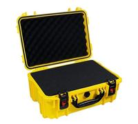 AxiGear Waterproof Hard Case with DIY Customizable Foam Insert 19 x 14 x 8in (Yellow)
