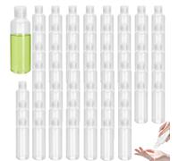 Axigundaone 60 Pcs 3.4 oz/ 100 ml Small Clear Travel Bottles, Plastic Empty Travel Containers with Flip Cap, Refillable Clear Travel Bottle for Shampoo,Toiletries, Lotion, Liquid, Oils