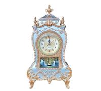 AXIKALB Desk Clock European Style Table Quartz Watch Living Room Bedroom Villa Home Decoration