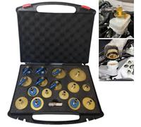 AXILYZE 17PCS Brake Fluid Bleeder Adapter Kit, Master Cylinder Brake Bleeder Kit Brake Bleeding Kit for Most Vehicles Brake Fluid Bleeding or Refilling