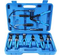 AXILYZE 9pcs Automotive Wire Long Reach Hose Clamp Pliers Set Fuel Oil Water Hose Auto Tools