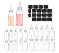 Axincardarm 28 Pcs Clear Squeezy Bottles with Nozzles 30ml/60ml Plastic Squeeze Dispensing Bottles, Small Squeeze Bottle with Nozzle for Sauce, Lotion, Oil, DIY Crafts