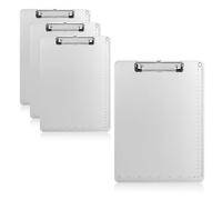 Axincardarm 4 Pcs A4 Clipboards Metal Clipboard, Aluminum Alloy Writing Document Holder with Clip for Home Office Outdoor