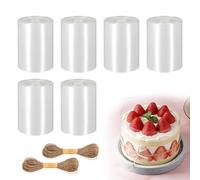 Axincardarm 6 Rolls Acetate Cake Collars Acetate Sheets Baking 6cm x 10m