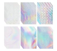 Axincardarm A4 Holographic Sticker Paper Film Self-Adhesive 60 Sheets
