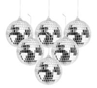 Axincardarm Disco Balls 3.9 Inch Mirror Disco Ball Party Decorations 6 Pcs