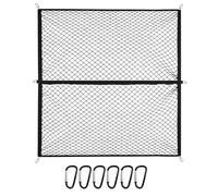 Axincardarm Large Highly Elastic Cargo Net for Van 120x120CM Stretches to 200x200CM Large Single Layer Pickup Truck Bed Cargo Net Mesh Organizer with 6 Hooks for Car Boot Van Storage