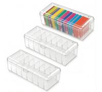 Axincardarm Plastic Dividers Card Storage Box Clear Playing Card Case 3 Pcs