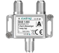 Axing BAB 1-06X 1-Way Splitter 6 dB 5-1800 MHz TV Data Internet Cable TV