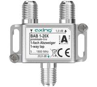 Axing BAB 1-20X 1-Way Splitter 20 dB 5-1800 MHz TV Data Internet Cable TV