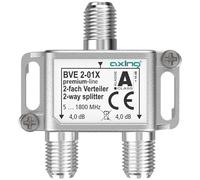 Axing BVE 2-01X 2-Way Splitter 4 dB 5-1800 MHz TV Data Internet Cable TV