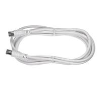 Axing SAK 151-00 Double Shielded Coaxial Cable with 1.5 m F-Type Quick Connector - White