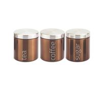 (Axinite - Copper) SQ Professional Gems 3pc Kitchen Canister Set