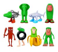 Axinyijia 8-Piece Italian Brain Red Figures Set, 3D Tung Tung Tung Sahur Figure, Funny Tralalero Tralala Animal Figures to Collect and Decorate