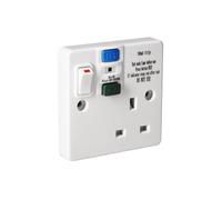 Axiom 1 Gang Switched RCD Single Socket White