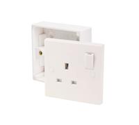 Axiom 13A Single One Gang Switched Socket & Premiu