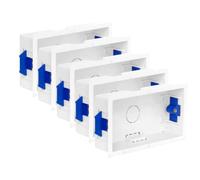 AXIOM 35-45mm Dry Lining Back Box Flush Wall Electrical Recessed Flush Mount Deep Pattress Box Fused Spur Euro Module Faceplates (1 Gang, 2 Gang, Dual, Triple) (45mm 2 Gang, 5)
