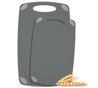 AXIOM CREATIONS 2-Piece Reversible Cutting Board Set Made from Natural Food Grade Wheat Straw Material - Eco-Conscious Alternative to Plastic - Gluten Free & BPA Free Chopping Boards for Kitchen