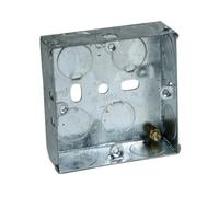 Axiom Electrical - Metal Socket Box 25mm, 35mm | Twin Socket | (Pack 5 Or 10)