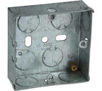 Axiom Electrical Single Socket Metal Back Box 16mm Pack of 20