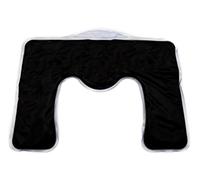 Axion Moor Cushion with Cover, Neck Pillow, Microwaveable, Natural Moor Filling, Cotton Cover, Extra Shaped for Neck and Shoulder, Black, Contoured, Reusable, Heat & Cold, Covered