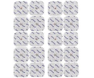 Axion Pack of 20 Electrodes for Sanitas, Beurer. Self-Adhesive Pads 5x5cm for TENS EMS Units with 3.5mm Snap Button Connection. Pads for Pain Treatment, Muscle Growth, Toning and Massage