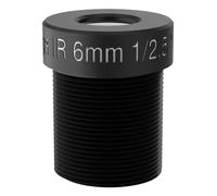 Axis 01813-001 M12 Lens, Image Stabilizer, Black, F2.0, 4P, 6 mm Diameter