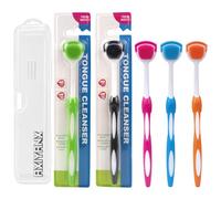 AxiyanX Tongue Scraper for Adults 5PCS Tongue Cleaner,Tongue Scraper With Case,Tongue Brush Helps Fight Bad Breath,Tongue Scrapper Keep Fresher Breath, Tongue Scrapers for Oral Hygiene (Multicolored)