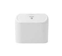 AXIYUE Car Bin for Mazda 2 (DY DE DJ 2003-2025 2026),Car Trash Can With Lid And Back Seat Hanging Hook,Waterproof Small Vehicle Garbage Dustbin For Interior Accessories,White