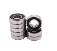 AXK 10PCS R8-2RS Double Rubber Sealed Roller Ball Bearing 1/2 x1-1/8 x5/16 Inch (12.6x28.5x8 mm) ABEC1 Precision Small Ball Bearing for Electric Motor, Wheels, Home Appliances, Garden Machinery