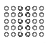 AXK0819 Needle Roller Thrust Bearings with AS0819 Washers 8mm x 19mm x 2mm, Pack of 10 - Stiff Compact Design for Heavy Axial Loads, Hard