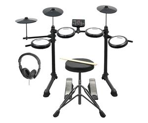 AXK4 Electronic Digital Drum Kit Mesh Pads with Sticks, Stool, Headphones - Axus