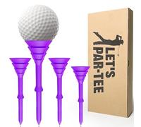 AXKAL 3-1/4" Big Cup Purple Plastic Golf Tees Excellent Durability and Stability Tees 50 100 Pack with Gift Box,Golf Plastic Tees Reduced Friction for Men Women (100 Pcs-Purple)