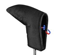 AXKAL Dual Magnetic Closure Golf Blade Putter Head Cover 1 Pack, Heavy Duty 1680D Nylon Cover with Soft Plush Lining Anti Scratch Interior Fits Most Blade Putters in Black Blue (Black)