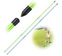 AXKAL Golf Alignment Sticks Swing Trainer Tool Value 2 Pack, Foldable Practice Rods for Aiming Trainer Posture Corrector Putting Full Swing (Green+Blue)