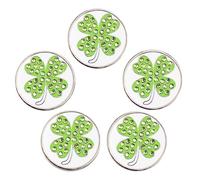 AXKAL Golf Ball Marker Hat Clip Tool for Men Women 5 Pack Set, Golf Ball Markers Assorted Patterns Mark Golf Divot Tool Accessories Bright Color (5 Pc Lucky Marker)