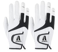 AXKAL Golf Gloves Men All Weather Soft Breathable 1 Pair/2 Pack, Men's Golf Gloves for Left or Right Handed Golfer with Durability Leather Sizes S M ML L XL (M, Right)