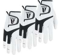 AXKAL Golf Gloves Men Cabretta Leather Breathable Design Value 3 Pack, Soft Men’s Golf Gloves All Weather Grip for Left Right Handed Golfer S M ML L XL (ML, Right)