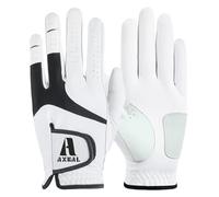 AXKAL Golf Gloves Men Left Right Hand Rain Grip 1 Pack, All Weather Soft Comfortable Leather Golf Gloves Fit Sizes S M ML L XL (ML, Left)