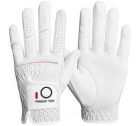 AXKAL Golf Gloves Women Ladies Left Hand Right Microfiber Synthetic All Weather Value Pack, Lady Golf Gloves Breathable Soft Stretch Fit Sweat Absorbent (White, M, Left)