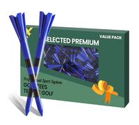 AXKAL Golf Tees Plastic 3 1/4 2 3/4 inch Unbreakable 30 50 100 Pack, Upgrade Long Stronger Bulk More Durable Stable Reduce Friction Side Spin Tee Gift For Women (Blue, 30Pcs 2 3/4 inch)